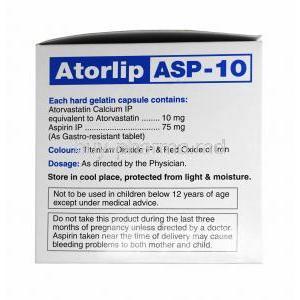 Atorlip-ASP, Atorvastatin and Aspirin composition