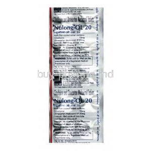 Nulong OL, Olmesartan 20 mg / Cilnidipine 10 mg, Tablet, sheet information