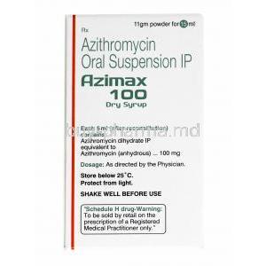 Azimax Dry Syrup Peppermint Flavour 15ml, Azithromycin 100mg composition