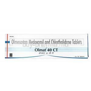 Olmat CT, Olmesartan 40mg + Chlorthalidone 12.5mg, Tablet, Box