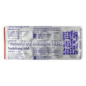 Nebilong AM, Nebivolol 5mg + Amlodipine 5mg, Tablet, Sheet information