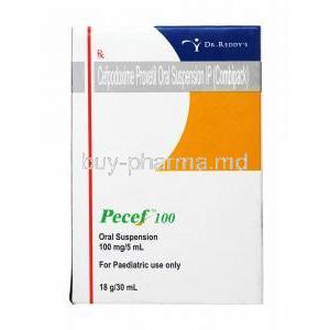 Pecef Oral Suspension, Cefpodoxime Proxetil 100mg box
