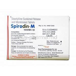 Spirodin-M, Doxofylline and Montelukast composition