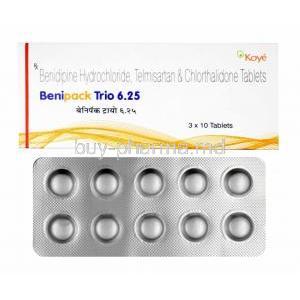 Benipack Trio, Benidipine/ Telmisartan/ Chlorthalidone