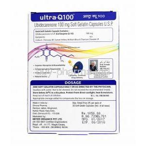 Ultra-Q, Ubidecarenone 100mg dosage