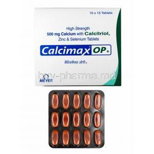 Calcimax OP Plus, Calcium Carbonate/ Calcitriol/ Zinc/ Selenium