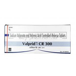 Valprid CR, Sodium Valproate 300 mg, Tablet, Box