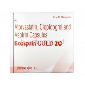 Ecosprin Gold, Aspirin / Atorvastatin / Clopidogrel