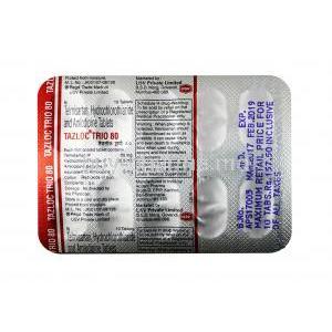 Tazloc Trio, Telmisartan 80 mg / Amlodipine 5mg / Hydrochlorothiazide 12.5mg, Tablet, Sheet information
