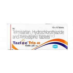 Tazloc Trio, Telmisartan 40 mg / Amlodipine 5mg / Hydrochlorothiazide 12.5mg, Tablet, Box