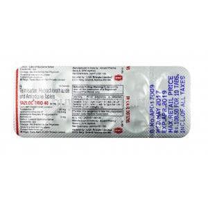 Tazloc Trio, Telmisartan 40 mg / Amlodipine 5mg / Hydrochlorothiazide 12.5mg, Tablet, Sheet information