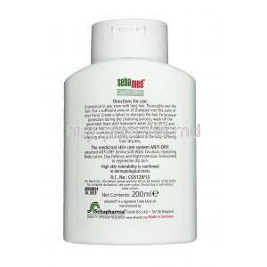 Sebamed Anti-Dry Revitalizing Shampoo, Shampoo 200 ml, Bottle information