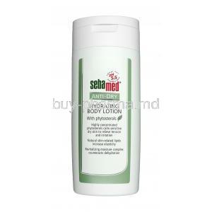 Sebamed Anti-Dry Hydrating Body Lotion Dicaprylyl Ether, Glycerin and other skin moisturising ingredients, Lotion 200 ml, Bottle