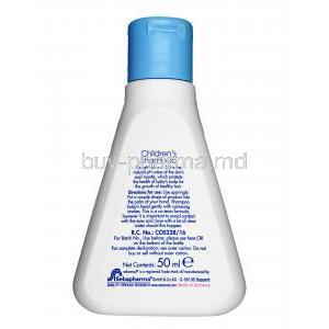 Sebamed Children's Shampoo, Sugar based mild cleanser, Chamomile, Shampoo 50 ml, Bottle information
