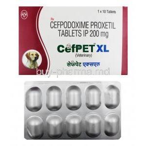 Cefpet for Pets 200mg box and tablets