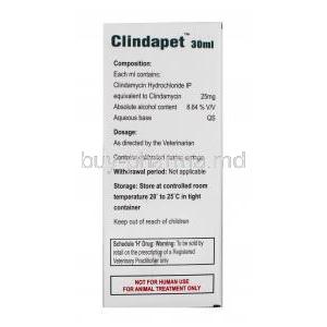 Clindapet Oral Solution for Dogs and Cats composition