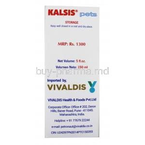 Kalsis Oral Solution for Pets box side