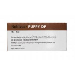 NOBIVAC Puppy DP Vaccine, 1dose, Box information, Warning
