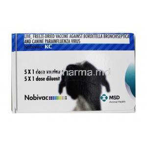 NOBIVAC KC Vaccine for bordetella bronchiseptica and canine parainfluenza virus, 1dose, Box surface