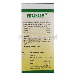 Vitacharm Skin & Coat conditioner usage