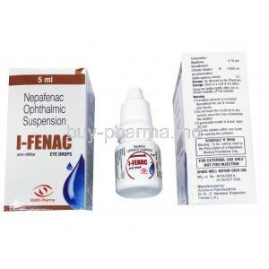 I-Fenac, Nevanac Eye Drop, 5ml, Siddhi Pharma, box and bottle