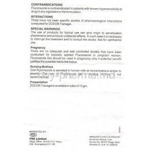 Zocon, Generic Diflucan, Fluconazole Gel Information Sheet 2