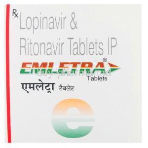 Emletra, Ritonavir 50mg/ Lopinavir 200mg, Emcure Pharma, box f