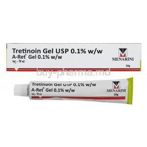 A-ret Gel, Tretinoin box and tube