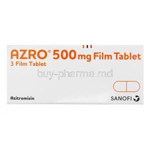 Azro, Azithromycin 500mg box