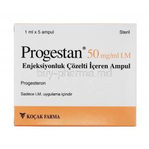 Progestan Injection, Progesteron 50mg box front