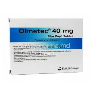 OLMETEC (NE) 40 MG 28 Tab Box, Procduct information