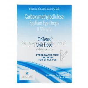 ON Tears Unit dose Eye Drop, Carboxymethylcellulose 0.5% box