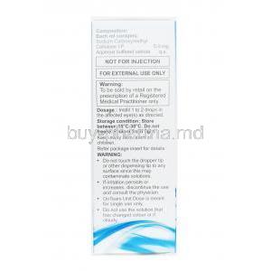 ON Tears Unit dose Eye Drop, Carboxymethylcellulose 0.5% composition