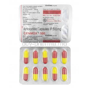 Cenmox, Amoxycillin 500mg capsules