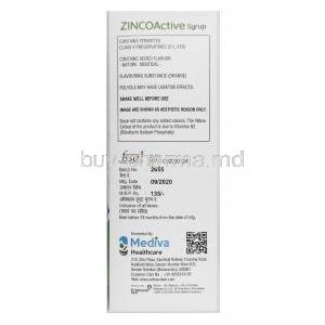 Zinco Active Syrup, Multivitamin/ Multimineral syrup
