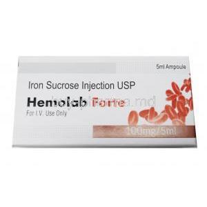 Hemolab Forte Injection, Iron Sucrose 100mg box