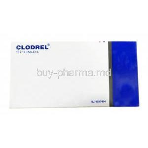 Clodrel, Clopidogrel 75mg, Unichem Laboratories, Box information