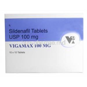 Vigamax,Sildenafil 100mg, VEA Impex, Box front view