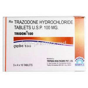 Tridon, Trazodone 100mg, Tripada Healthcare, Box