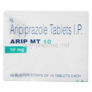 Arip MT 10, Aripiprazole 10mg, Torrent Pharma, Box front view