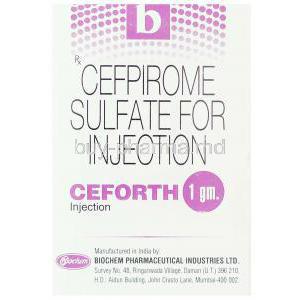 Ceforth, Generic Cefrom,  Cefpirome Injection Box
