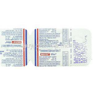 Reziz, Sulphadoxine, Pyrimethamine packaging information