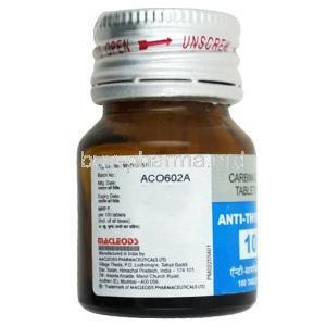Anti-Thyrox, Carbimazole 10 mg, Macleods Pharmaceuticals, bottle back view