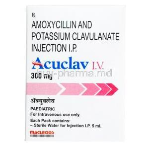 Acuclav IV Injection, Amoxycillin/ Clavulanic Acid