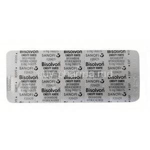 Bisolvon Chesty Forte,Bromhexine 8 mg,Boehringer Ingelheim, Blisterpack information