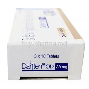 Dariten OD, Darifenacin 7.5mg, Sun Pharmaceutical Industries, Box side view