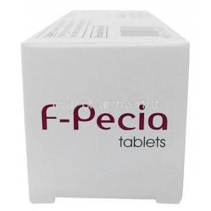 F-Pecia, Finasteride 1mg, Cipla, Box side view