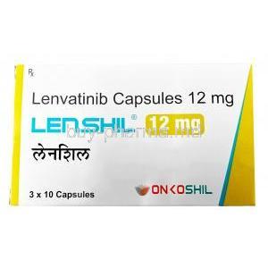 Lenshil, Lenvatinib 12mg, Shilpa Medicare Limited, Box front view
