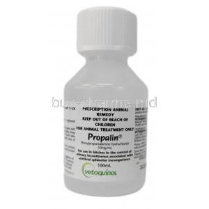 Propalin Syrup, Phenylpropanolamine 50mg/mL, Syrup 100mL, Vetoquinol Australia Pty Ltd, Bottle