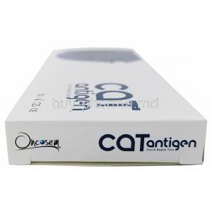 CAT Antigen Covid ART Test kit, ONCOSEM Onkolojik Sistemler San. Ve Tic, Test Kit, Box side view